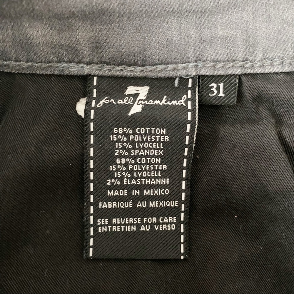7 for All Mankind Slimmy Gray Men’s Jeans Size 31 - Picture 7 of 12